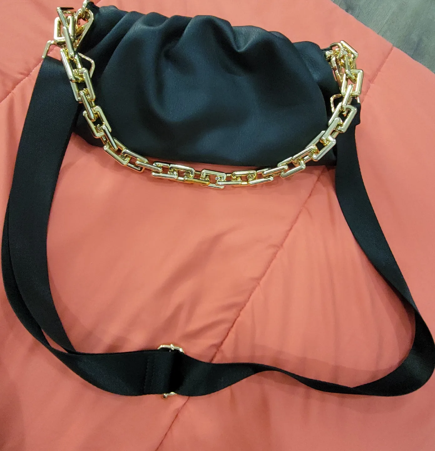 Black Chain Detail Shoulder Bag thumbnail