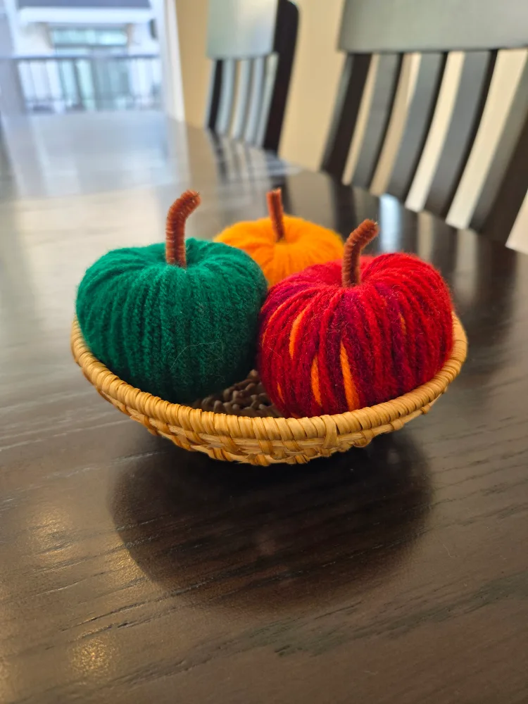 Handmade Yarn Pumpkins - Fall Decor image indicator(7)
