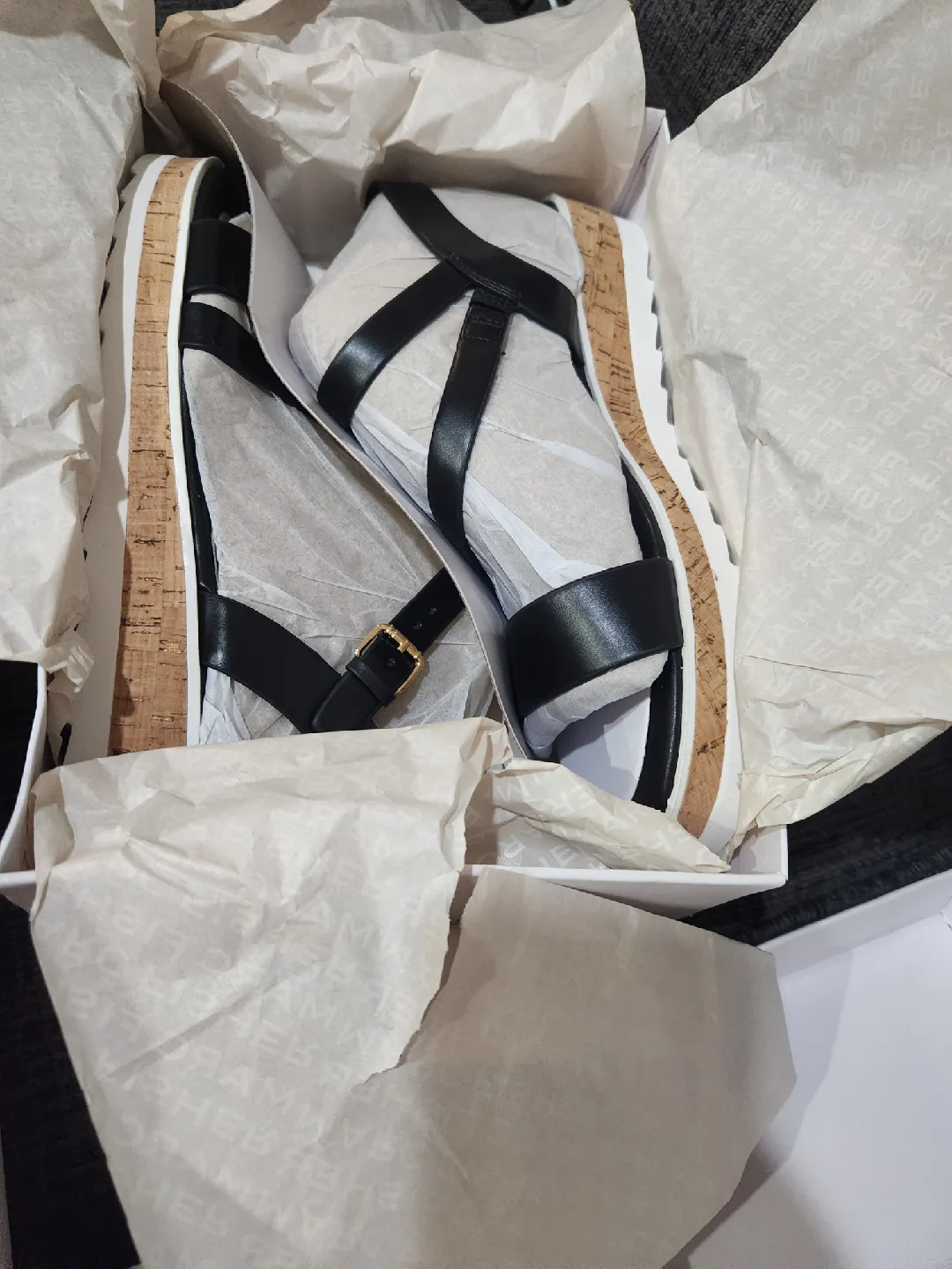 Marc Fisher Grandie Sandals - Black, Size 11 image indicator(2)