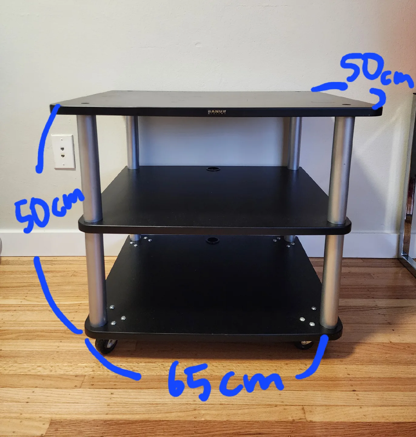 Two-tier storage cabinet shelf with wheels image indicator(2)