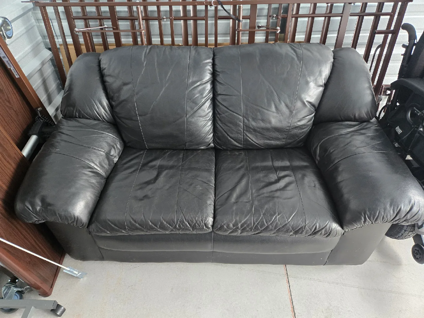 Black Leather Loveseat