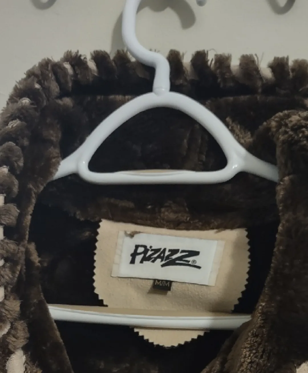 Pizazz Genuine suede leathe  Beige Hooded Coat image indicator(3)