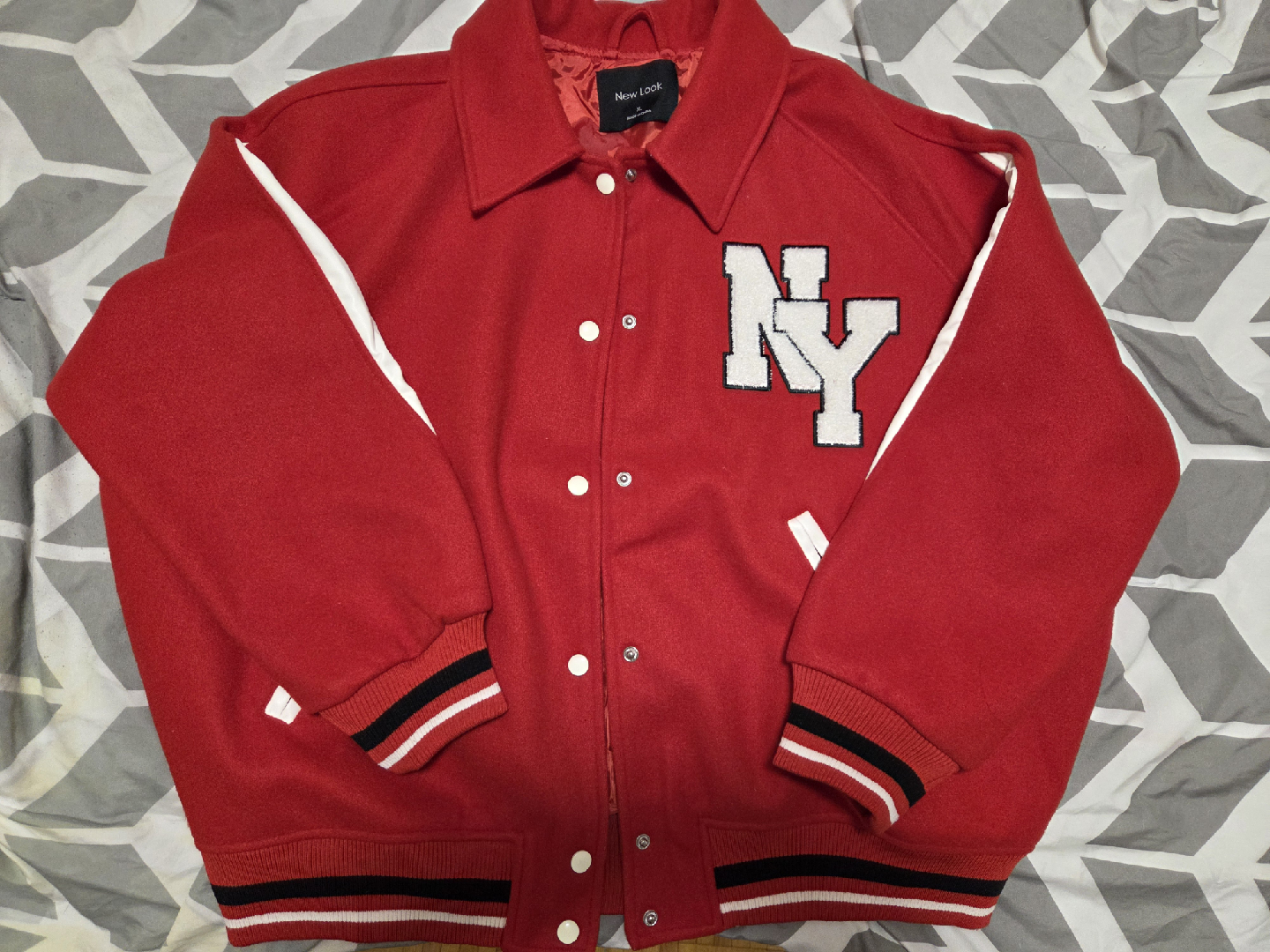 Red Varsity Jacket- size XL