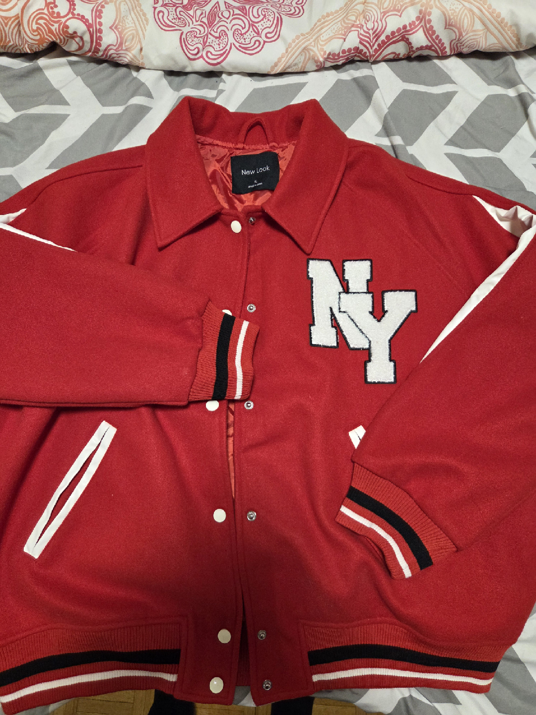 Red Varsity Jacket- size XL - photo 3