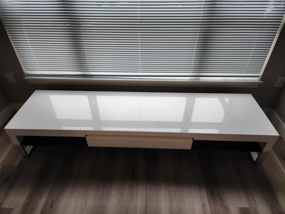 White TV Stand with Drawer - photo 4