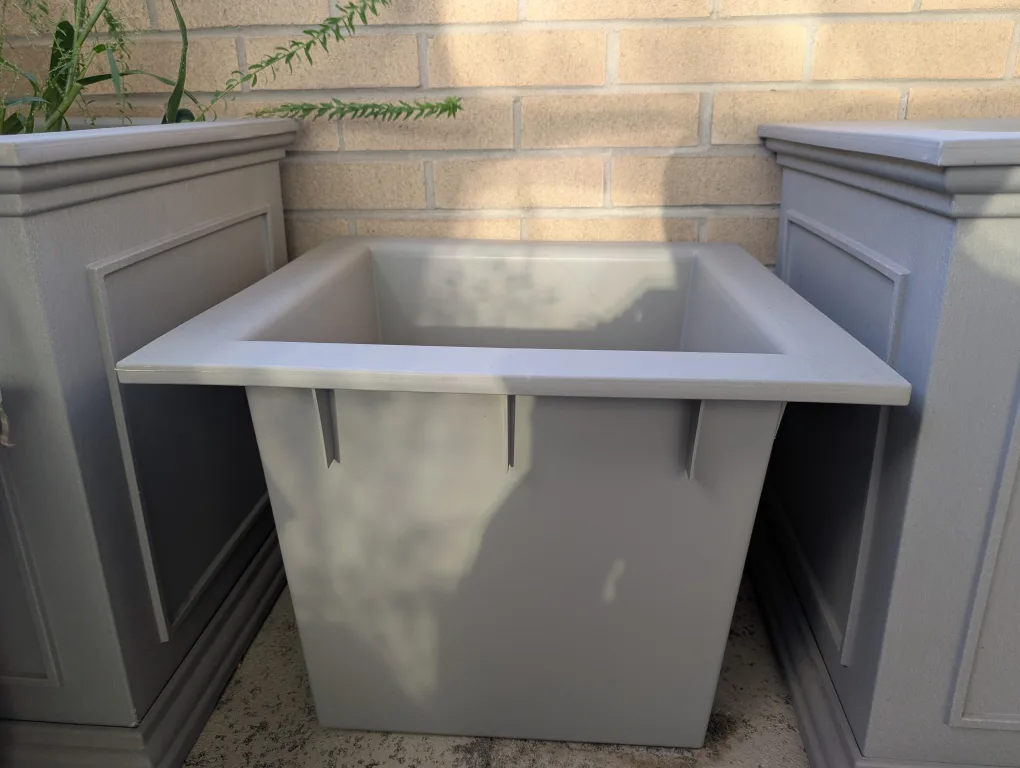 4 Sturdy - Outdoor Planters - Large 19" - Grey: $20 ea / $60 Lot thumbnail