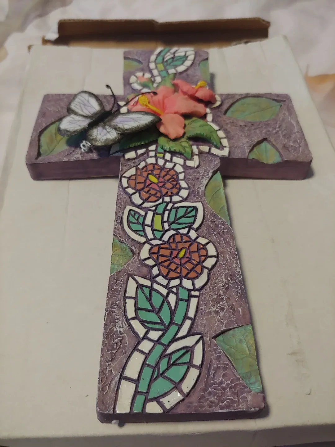 Decorative Floral Cross with Butterfly 🧡 image indicator(2)
