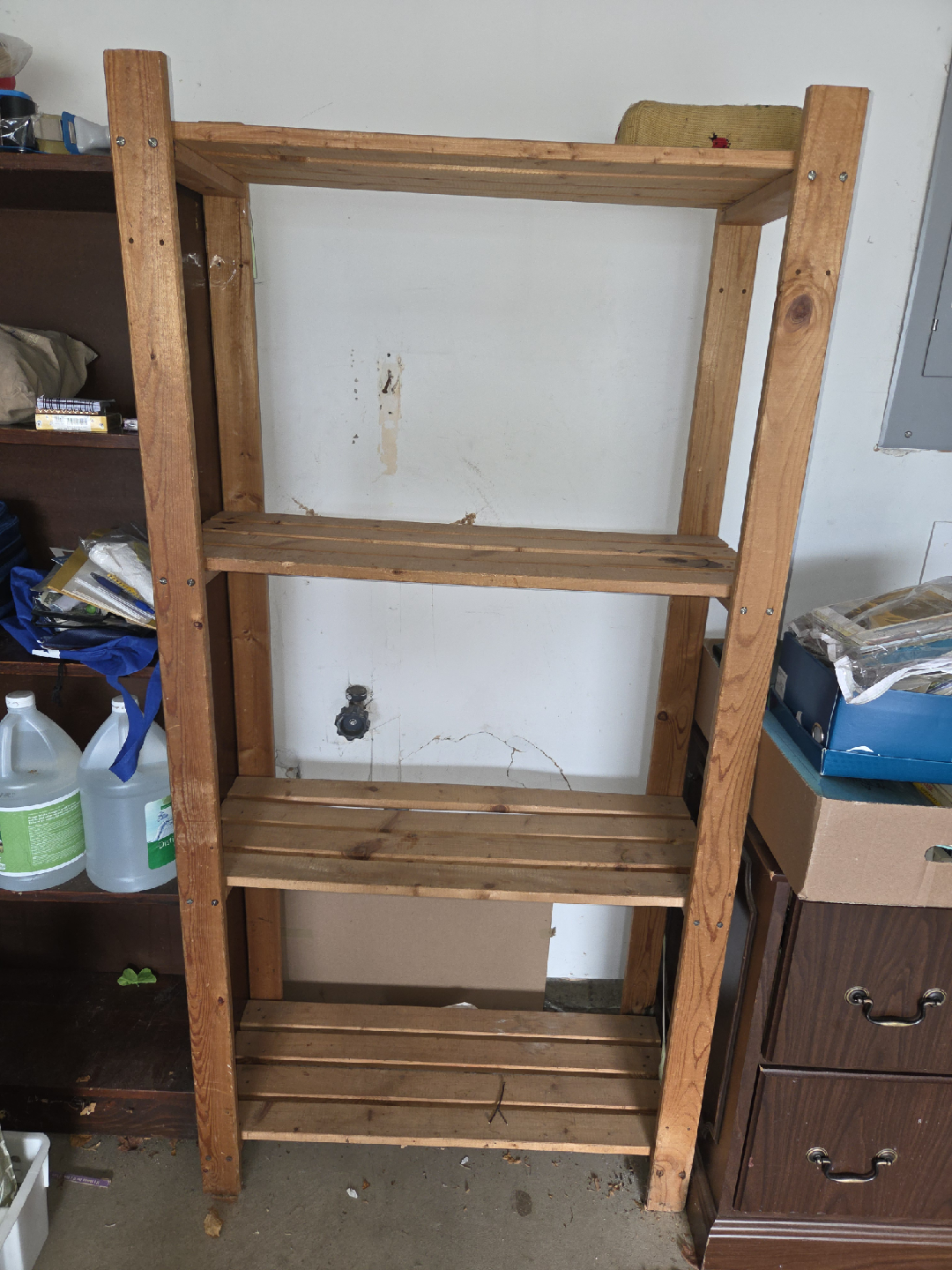 Wooden Shelf Unit - 63" Tall