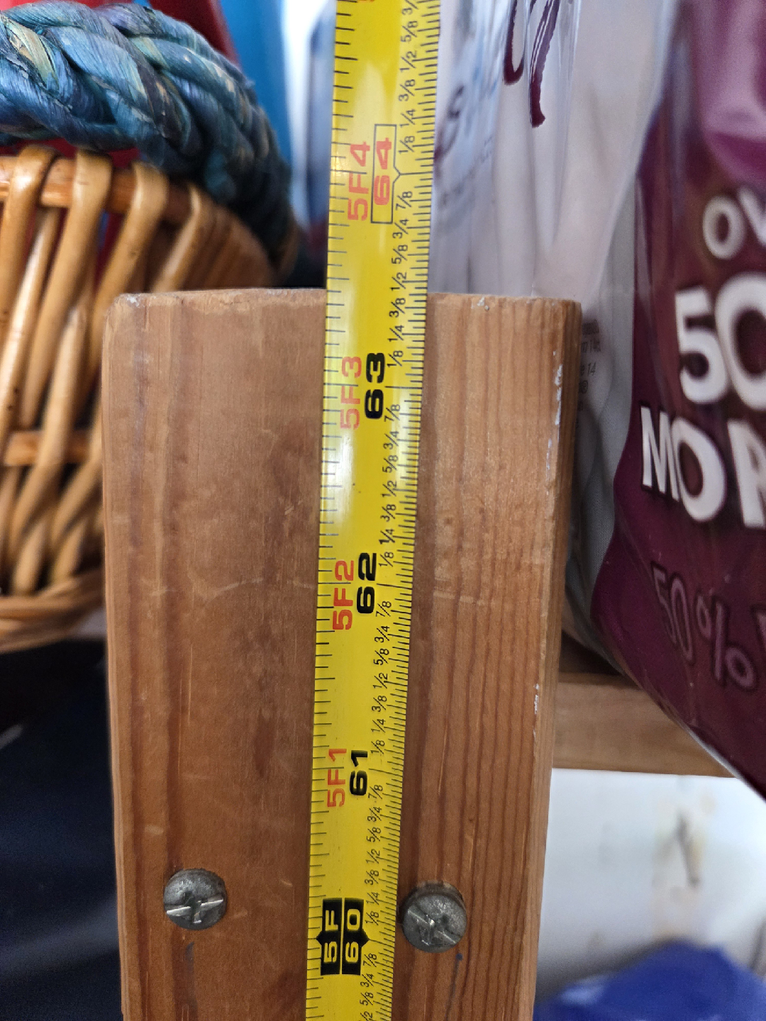 Wooden Shelf Unit - 63" Tall - photo 2