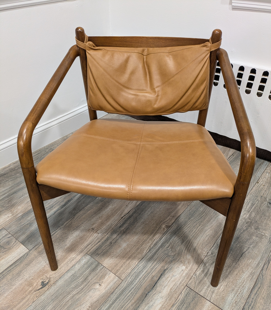 Round Wood Coffee Table & Chair - photo 5