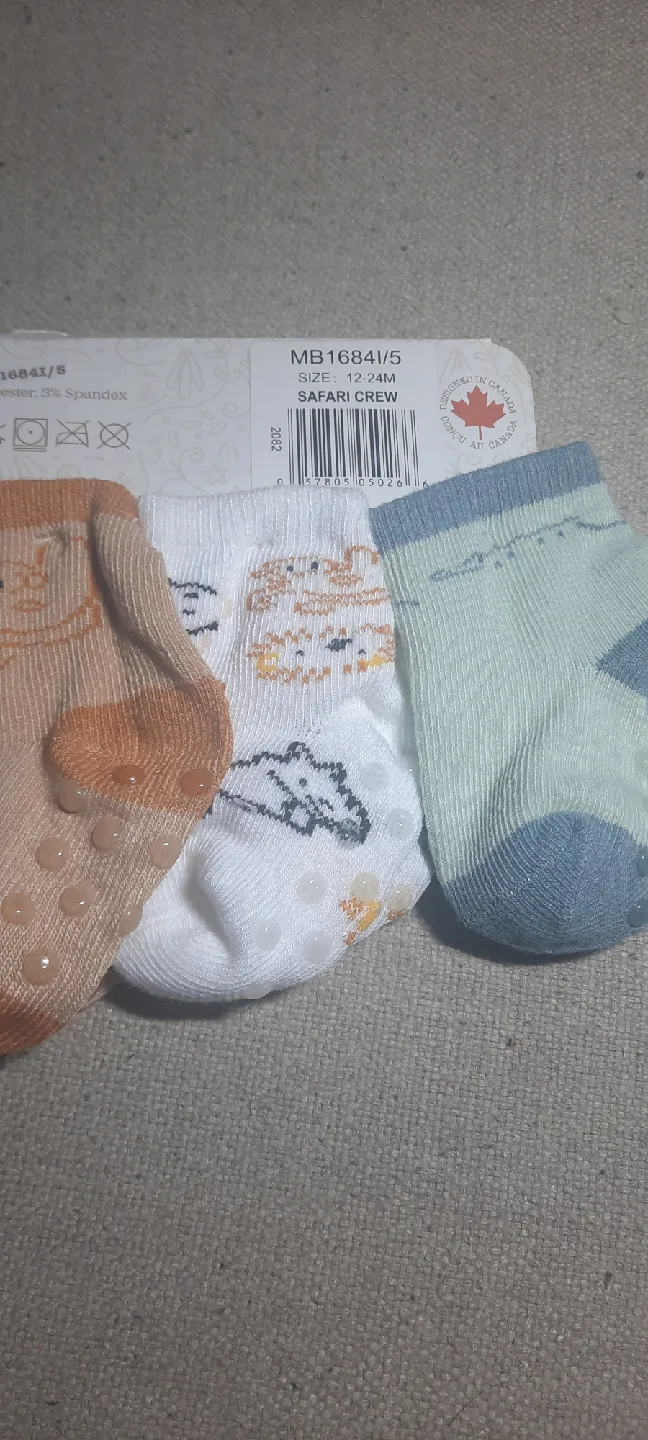 My Baby Boutique Safari Crew Socks 12-24M ❤️ image indicator(2)