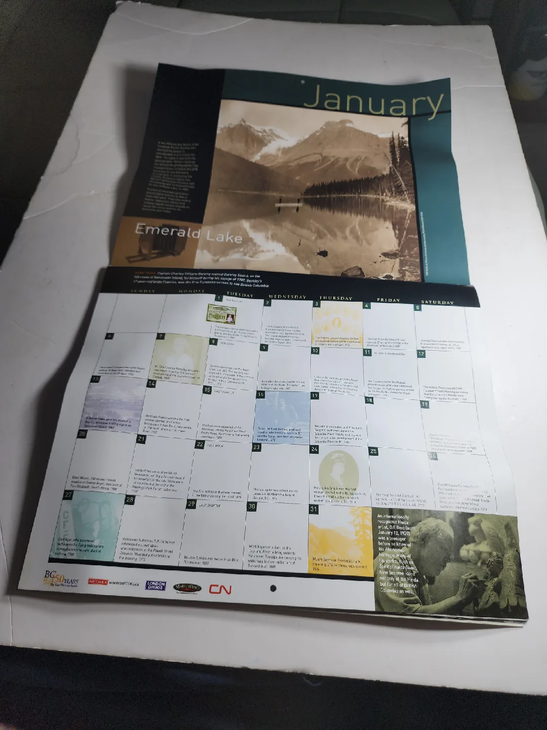 British Columbia 150 Years Calendar image indicator(2)