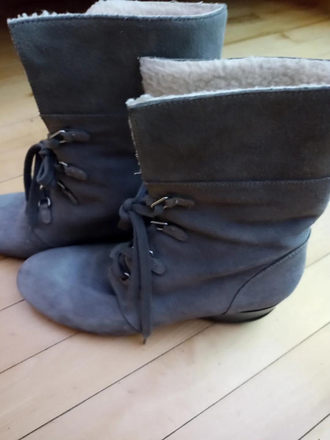 Grey Suede Ankle Boots image indicator(3)