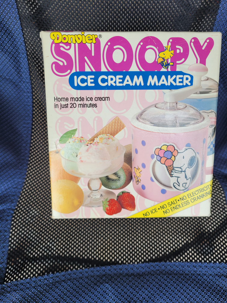 Donvier Snoopy Ice Cream Maker - Like New!