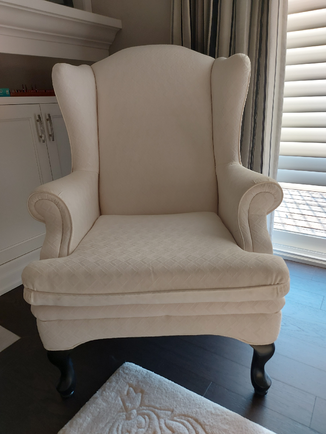 Wingback Chair - Ivory Colour
