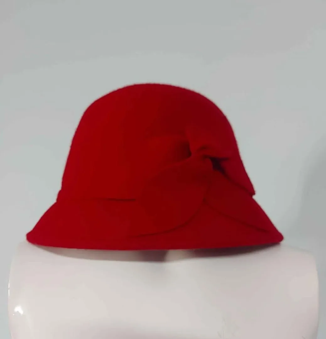 Nine West Red Cloche Hat thumbnail