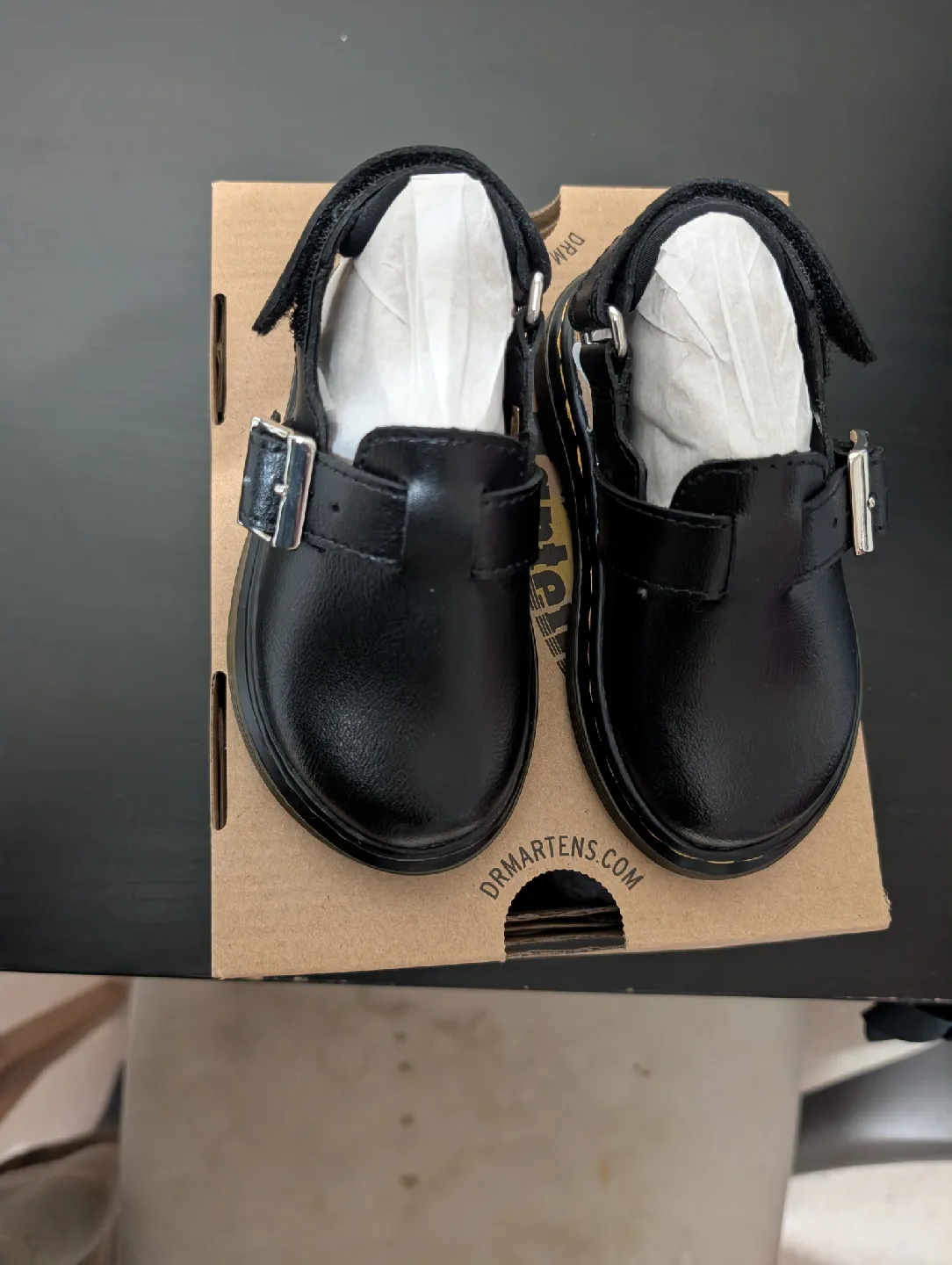 Dr. Martens Toddler Black Leather Sandals - Size 7K image indicator(3)