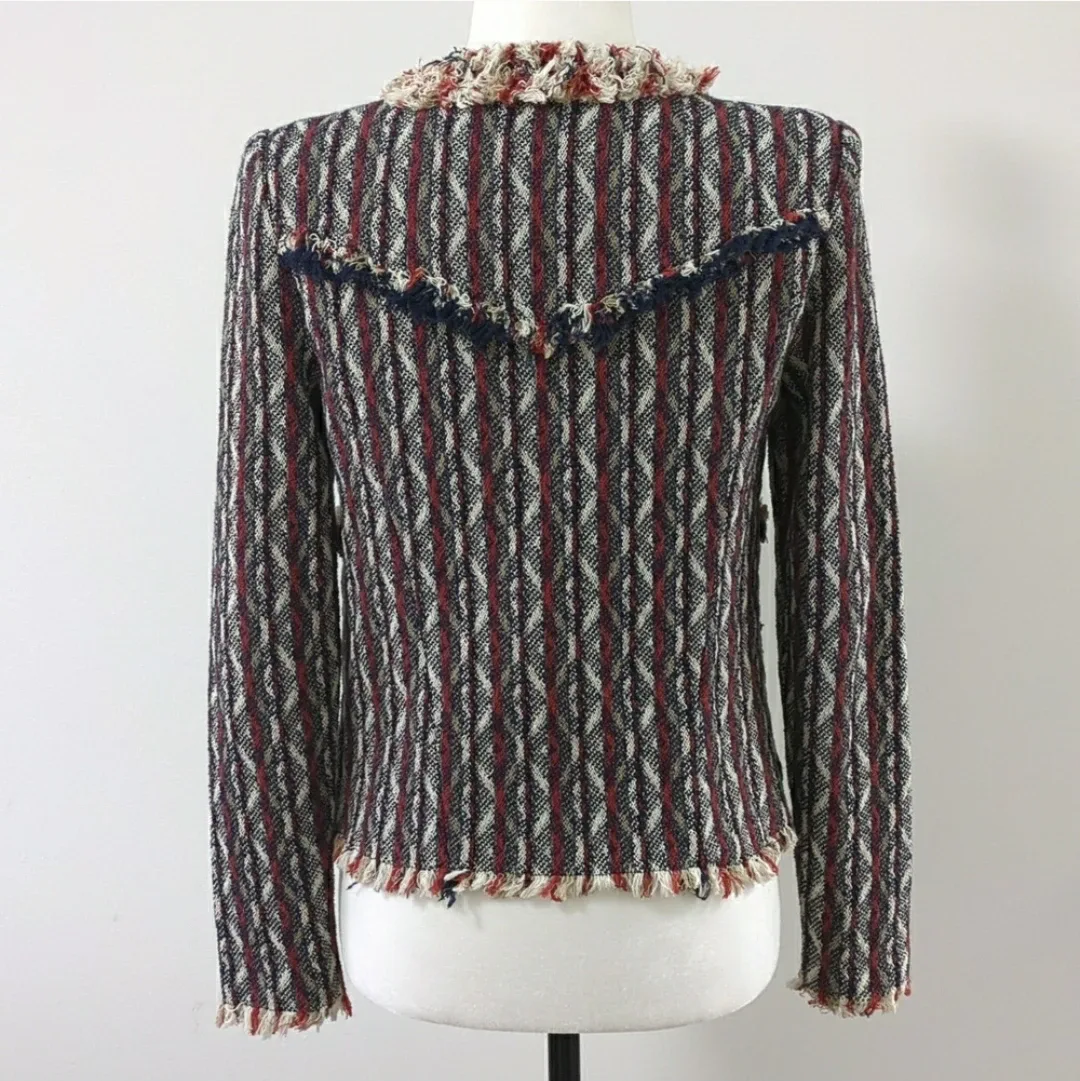 IRO Fringe knit Tweed Blazer Overcoat image indicator(3)