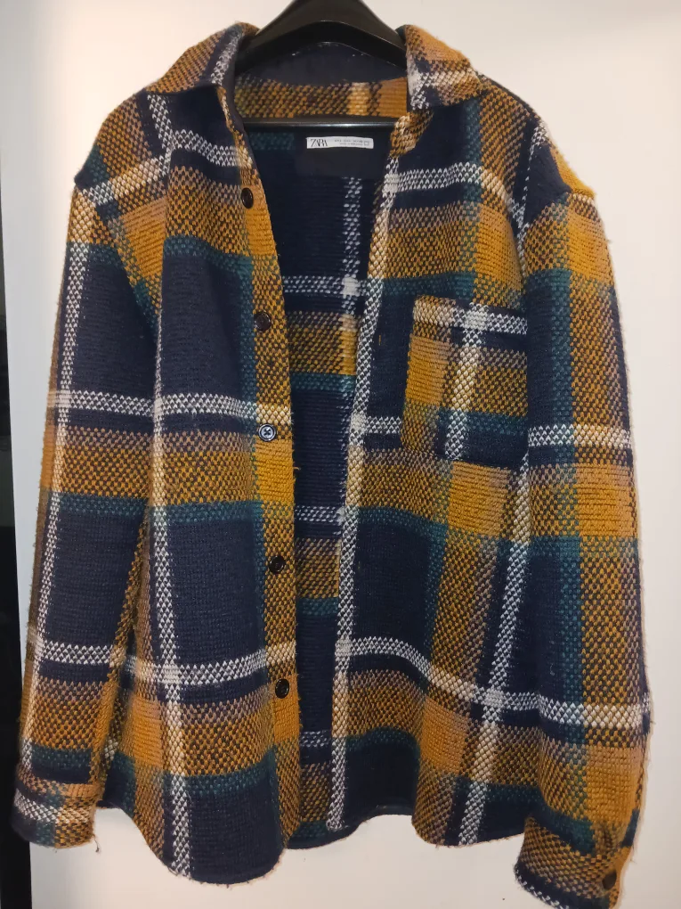 Zara Plaid Overshirt Jacket thumbnail