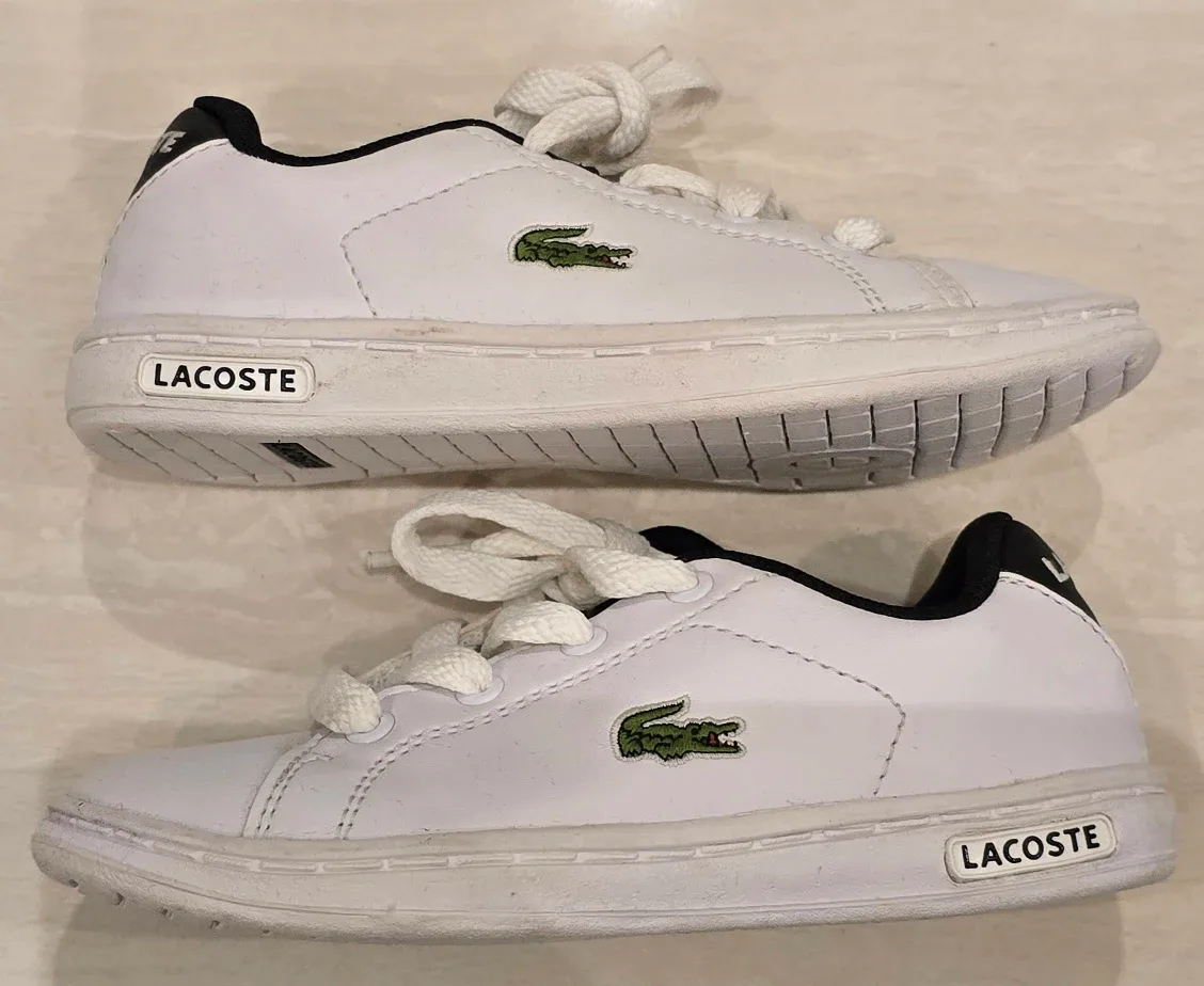 Lacoste White Sneakers! - Size 9 Kids image indicator(4)