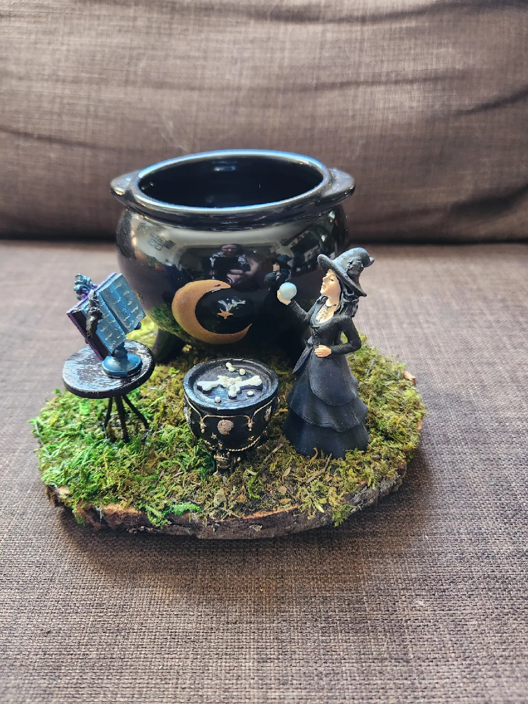 Handmade Witch Cauldron Figurine