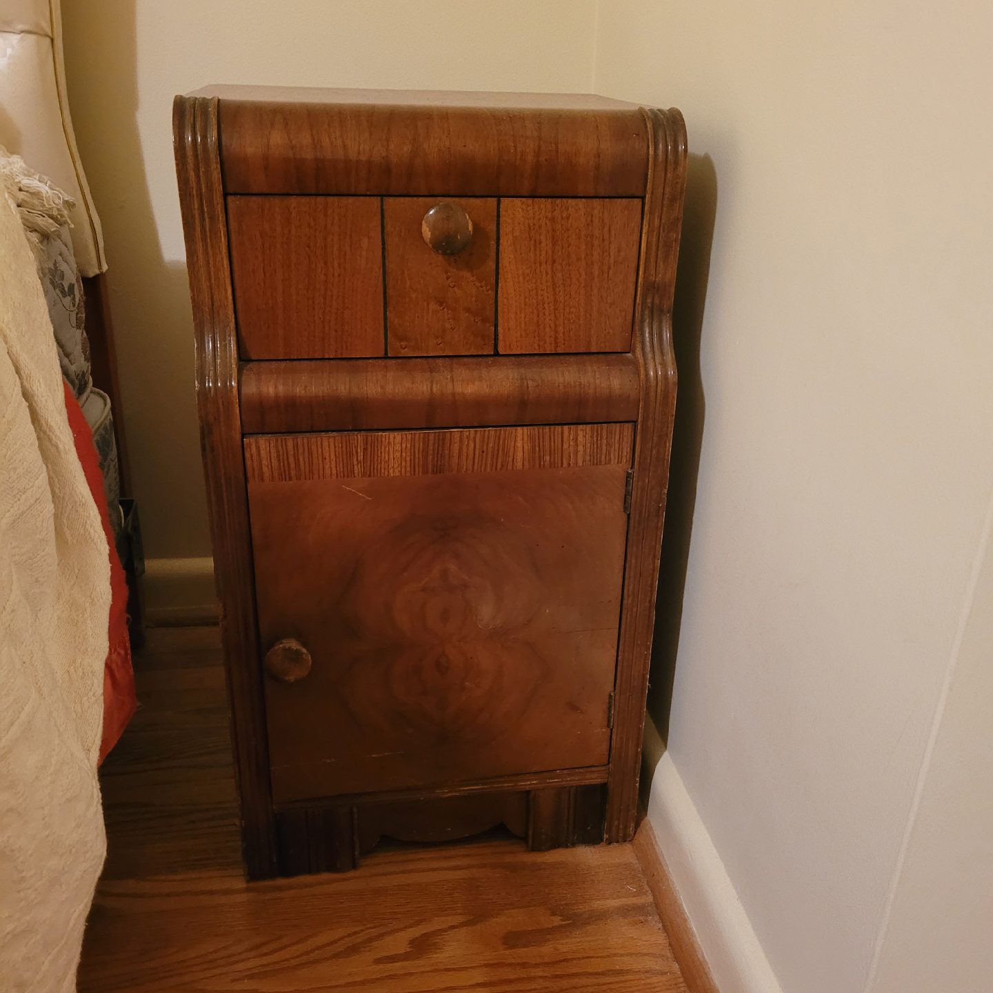 Antique Waterfall Bedroom Set - Armoire, Dresser, Nightstand - photo 5