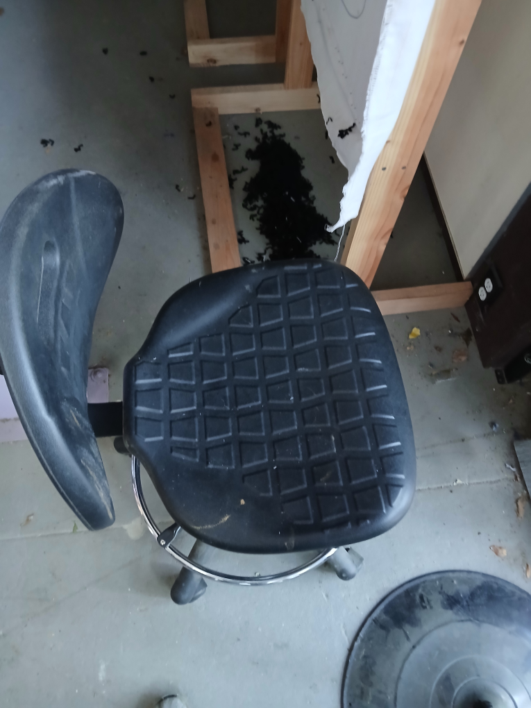 Black Rolling Work Stool - photo 2