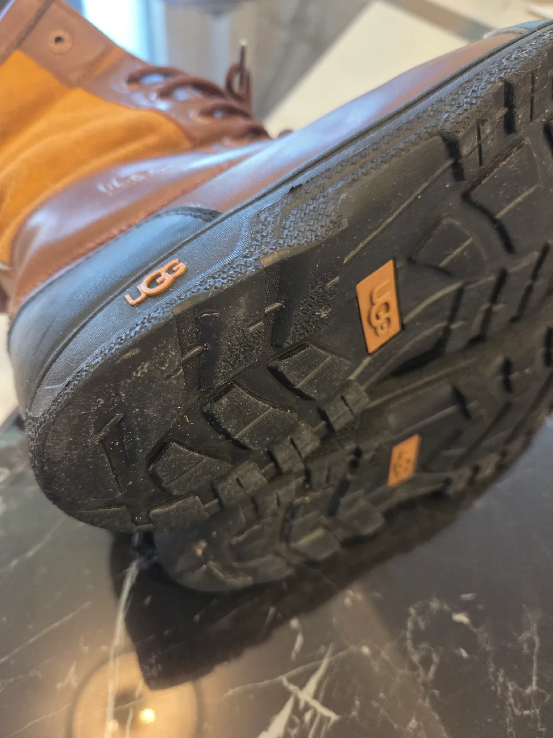 UGG Brown Leather Boots - Kids Size 3 image indicator(4)