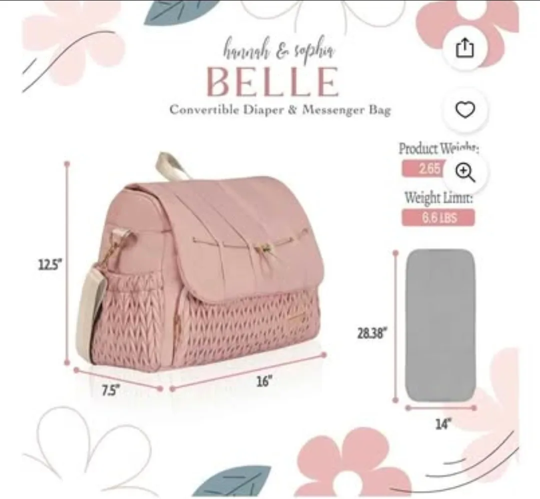 Hannah & Sophia Belle Diaper/Messenger Bag image indicator(7)