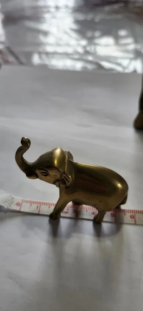 Solid Brass Elephant Figurines (Set of 3) FIRM PRICE image indicator(7)