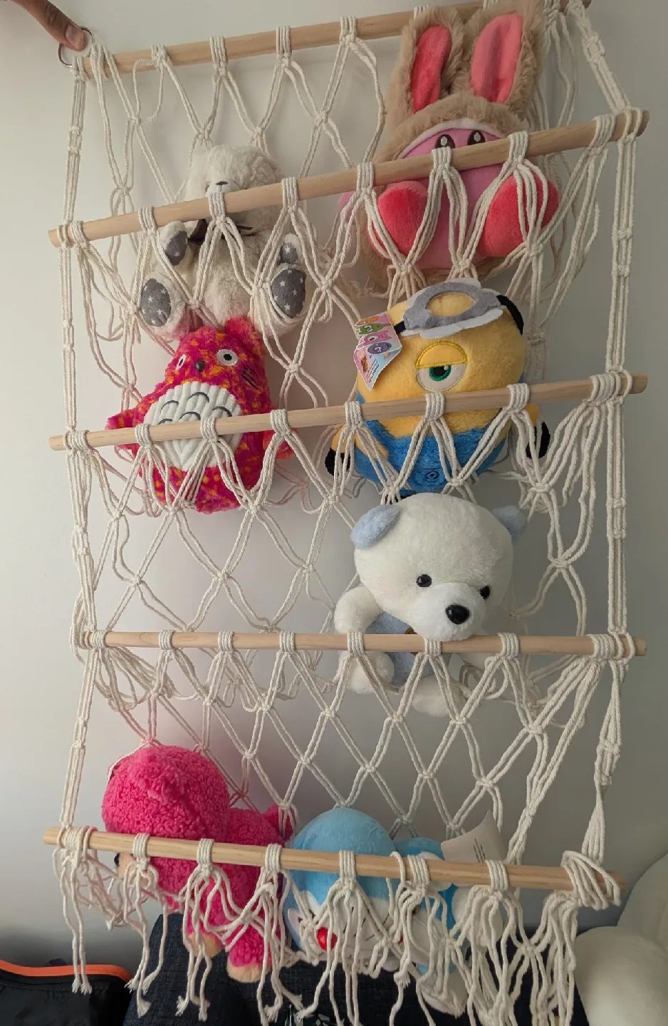Macrame Hanging Shelf for Stuffed Animals