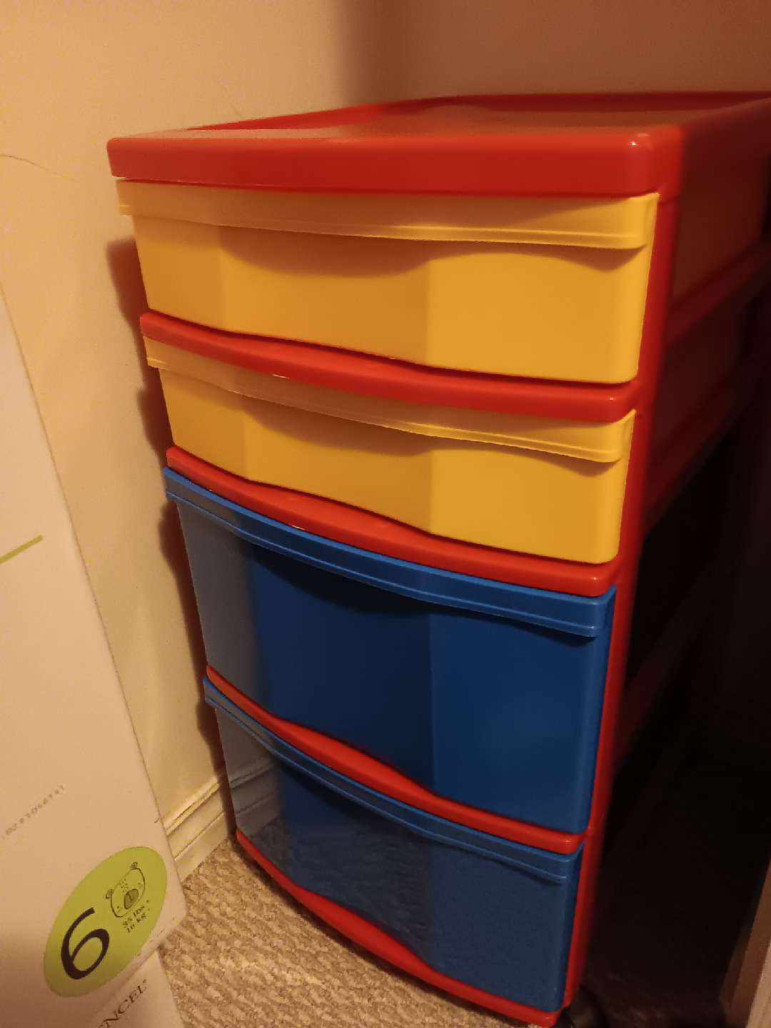 plastic drawer set of 3