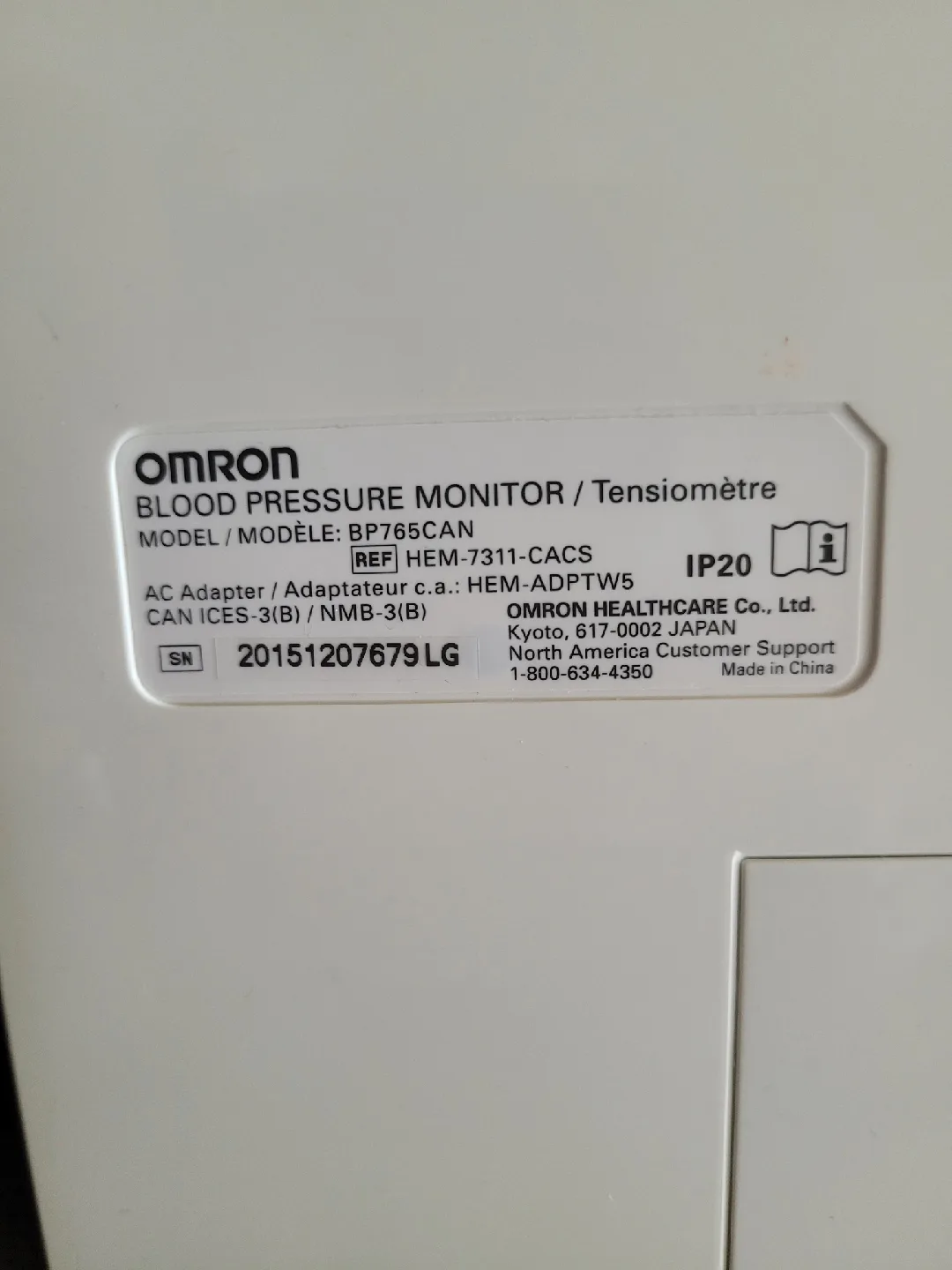 Omron Blood Pressure Monitor thumbnail