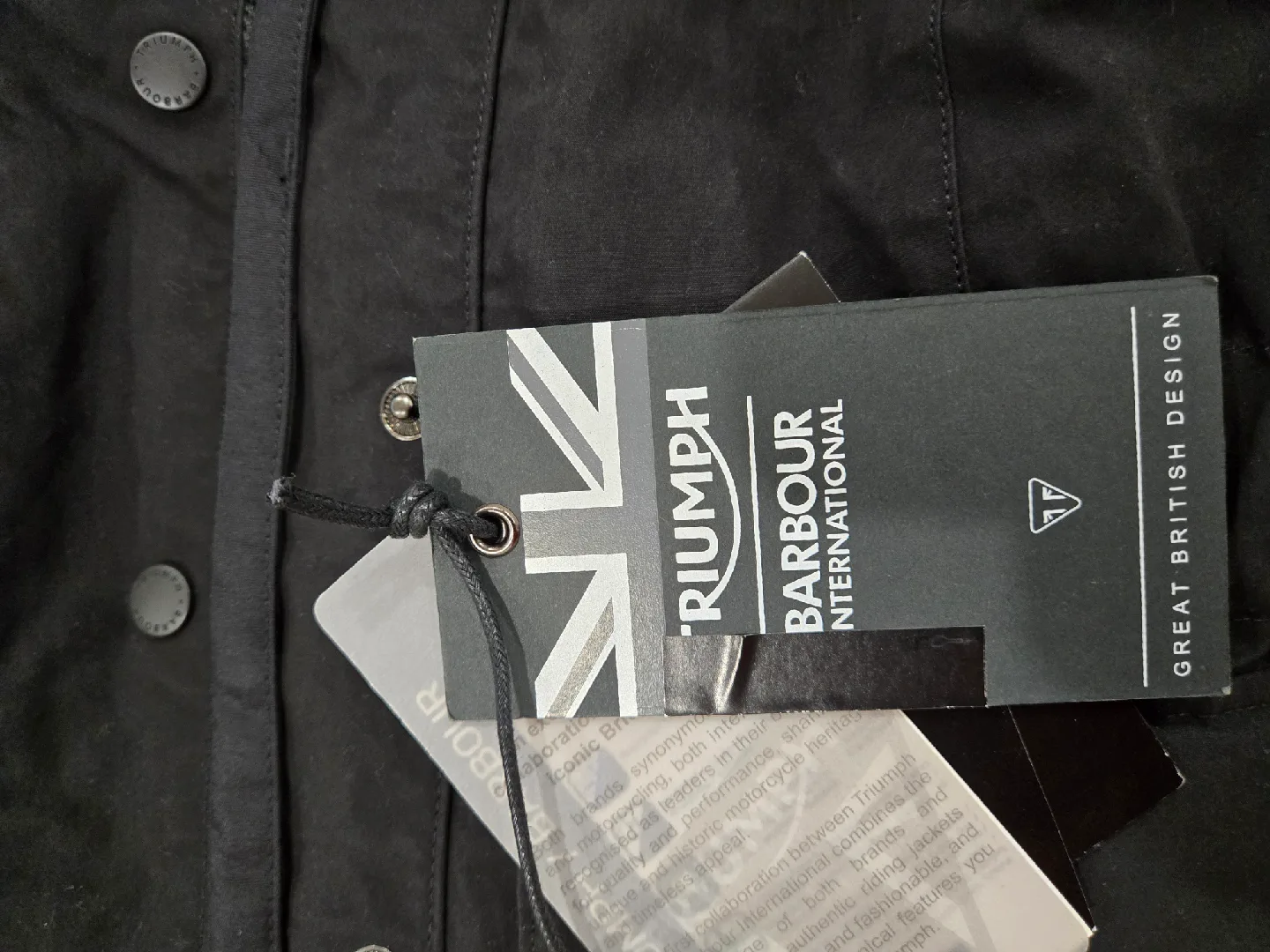 Bramd New Barbour Triumph Motorcycle Jacket with D3O Protection image indicator(10)