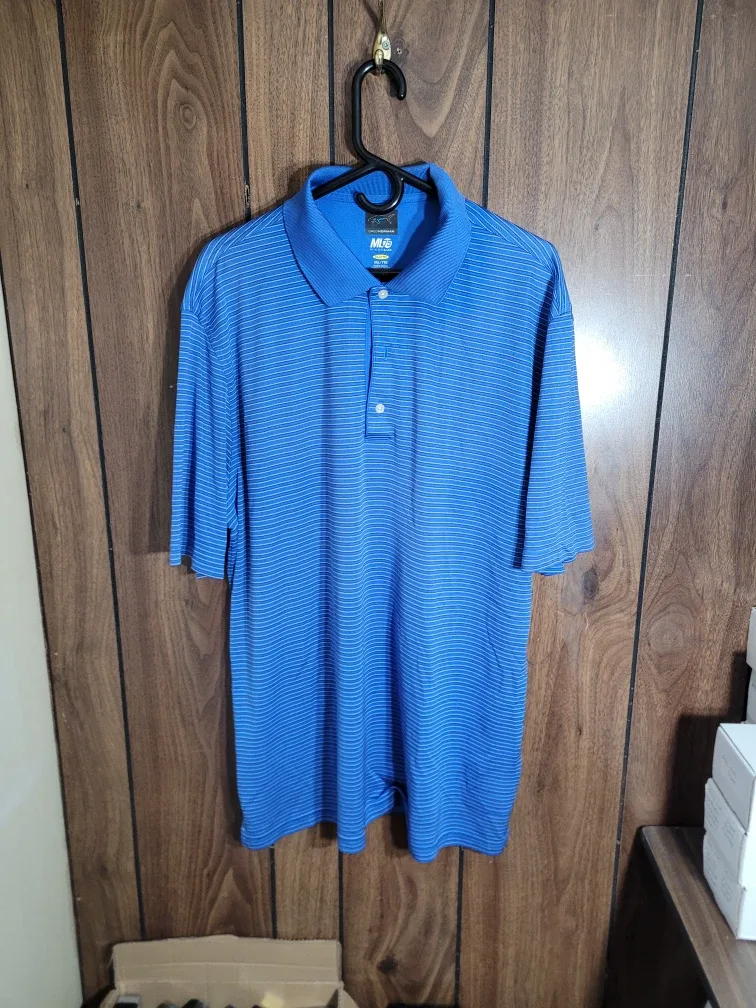 Greg Norman ML75 XXL Golf Polo Shirt - Blue thumbnail