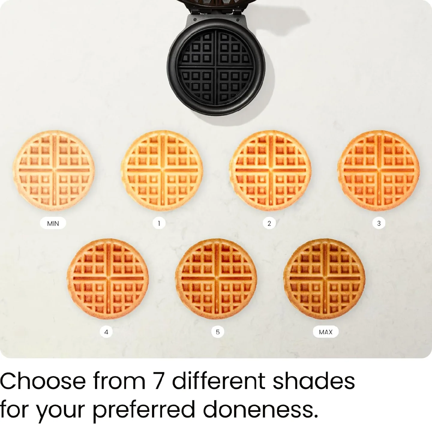 Chefman Anti-Overflow Belgian Waffle Maker image indicator(4)