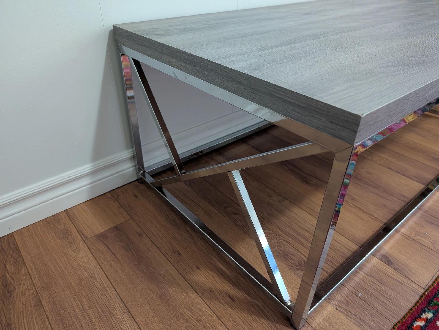 Grey Wood Grain Coffee Table - photo 2