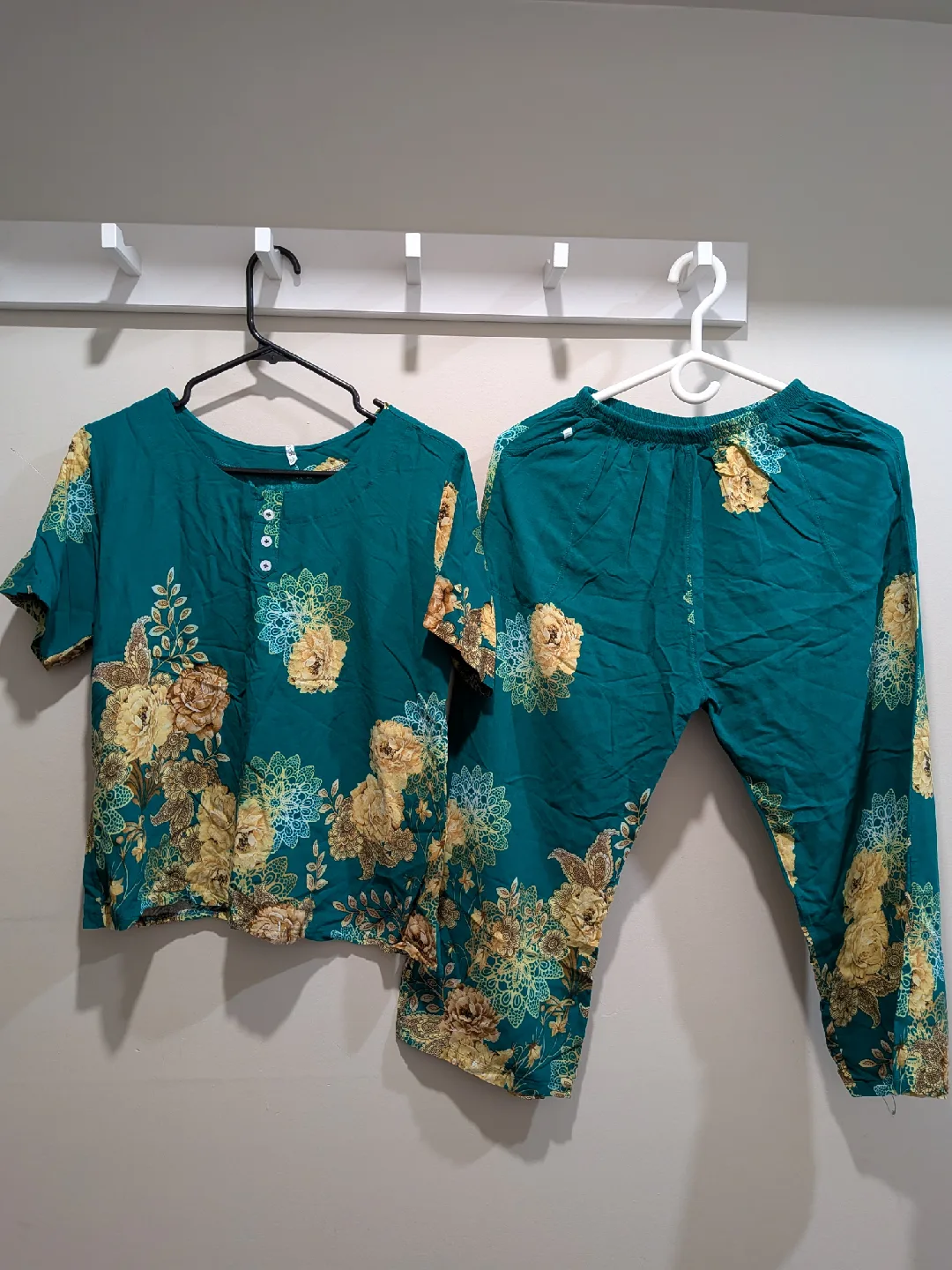 Floral Pajama Set - Teal thumbnail