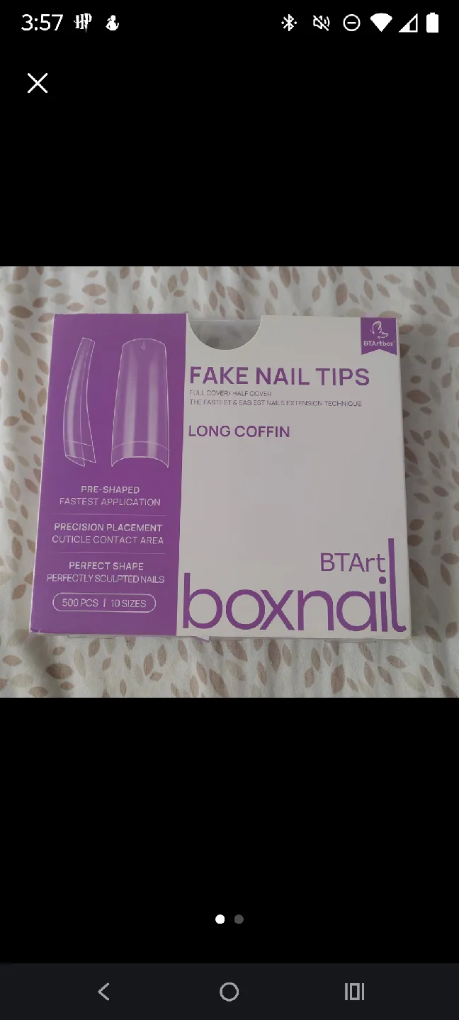 #cleanout BTArtbox Fake Nail Tips - Long Coffin - 500pcs
