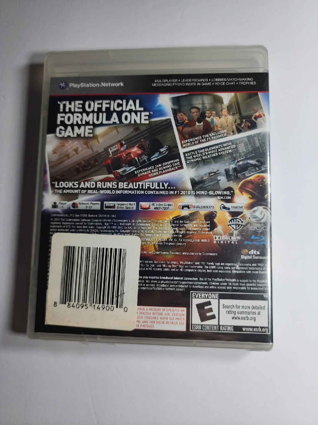 F1 2010 Formula 1 Game for PlayStation 3 - photo 2