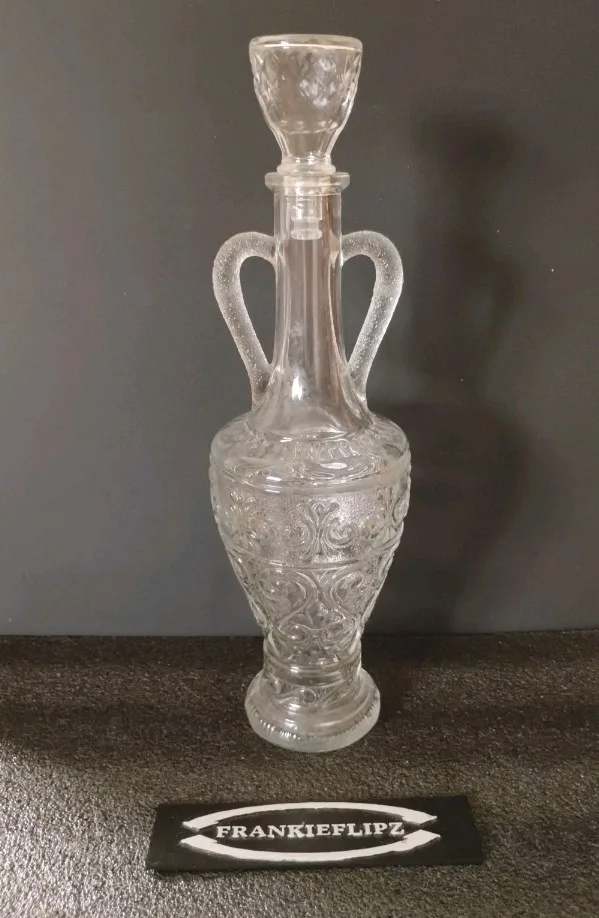 Vintage Clear Glass Decanter with Stopper
