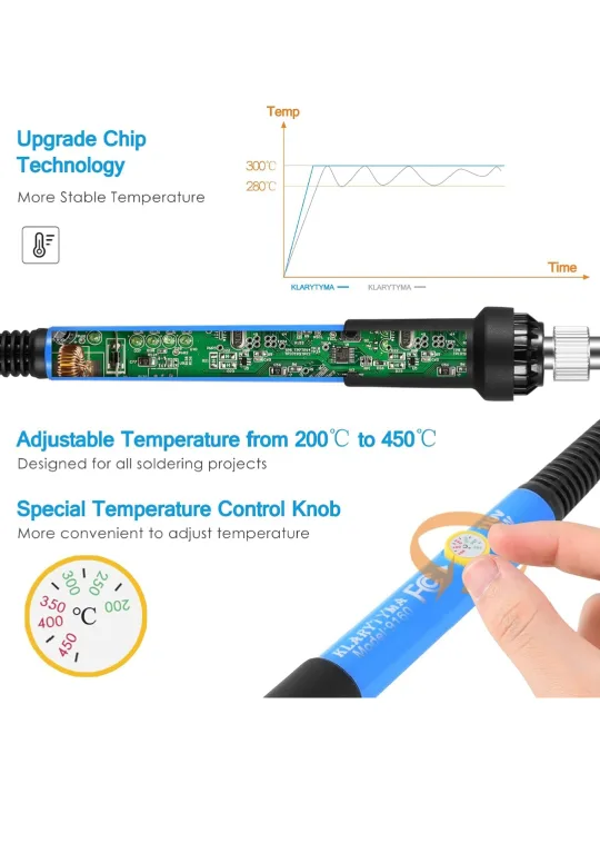 Soldering Iron Kit with Desoldering Pump image indicator(3)