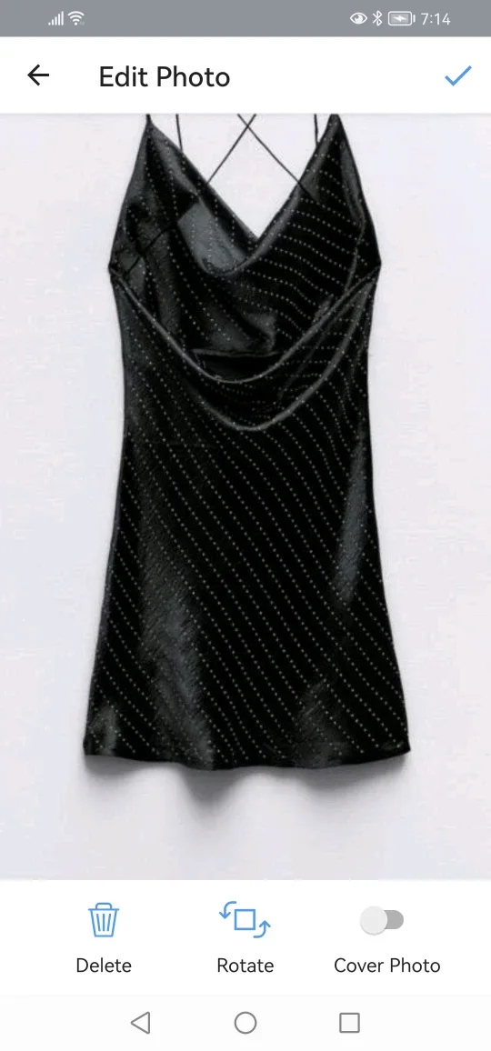 NEW WITH TAGS!!! Zara Jewel Satin Effect Dress image indicator(4)