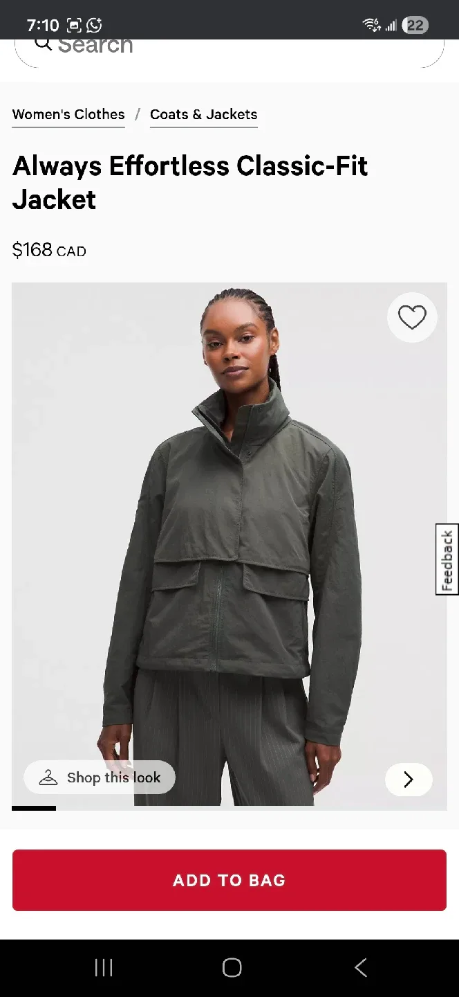 Lululemon Always Effortless Jacket - Palm Deco image indicator(5)