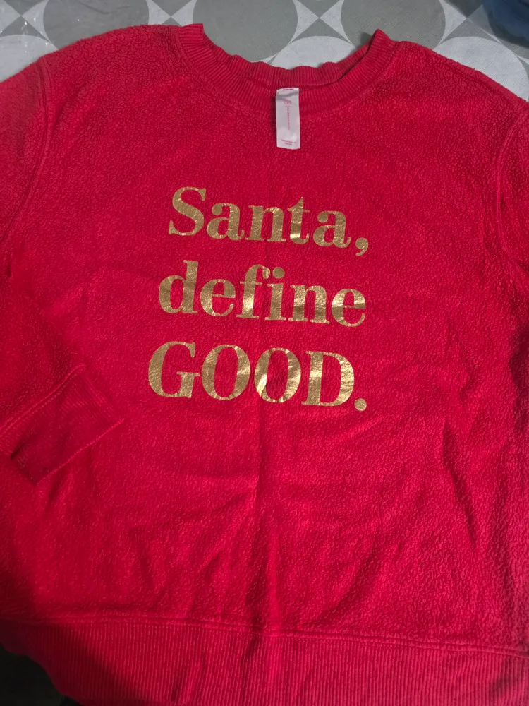 No Boundaries Red Santa Define Good Sweater thumbnail