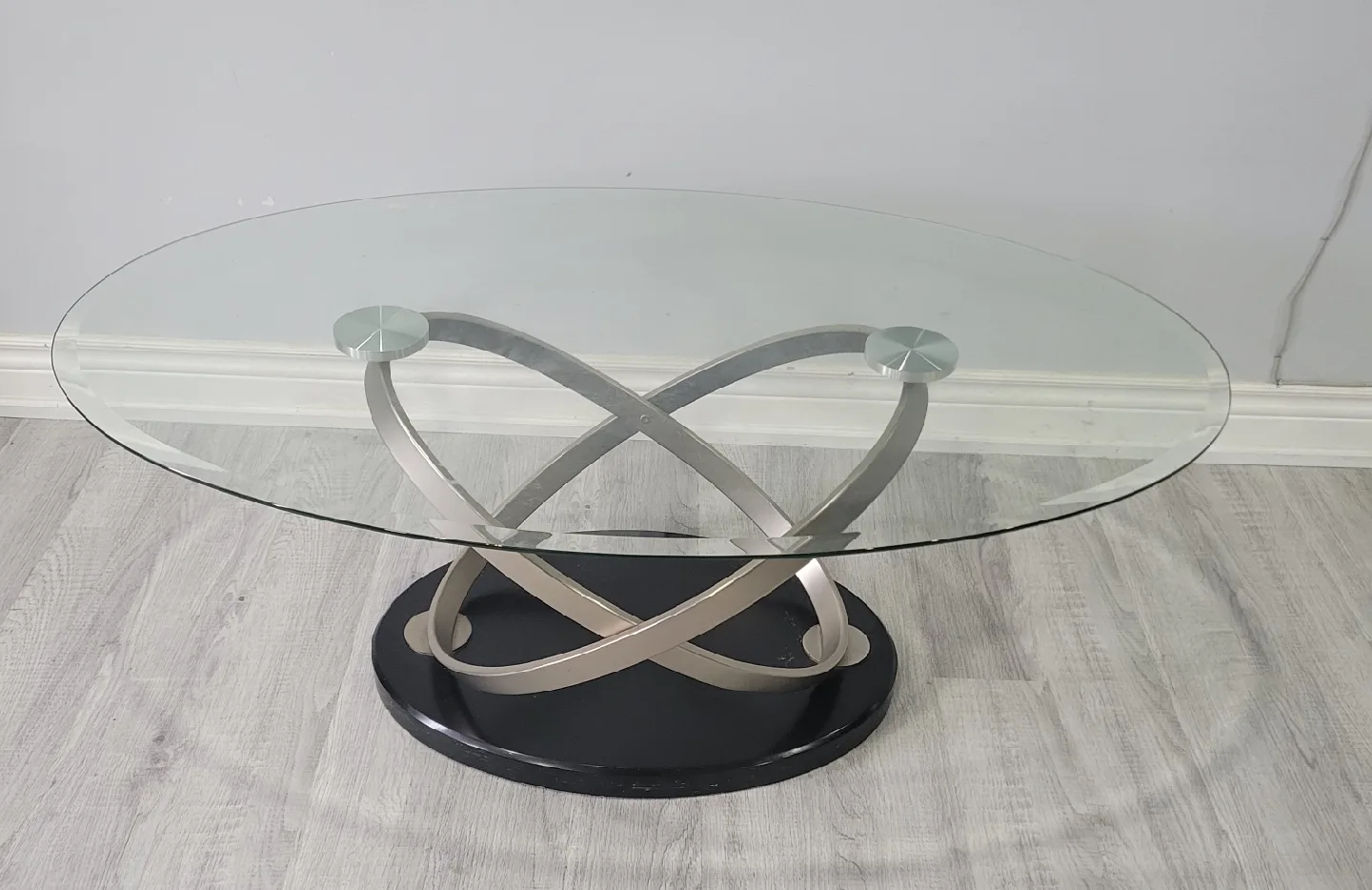 Oval Glass Coffee Table image indicator(2)