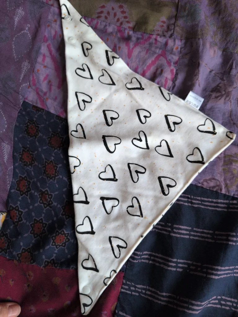 Heart Print small dog bandana image indicator(2)