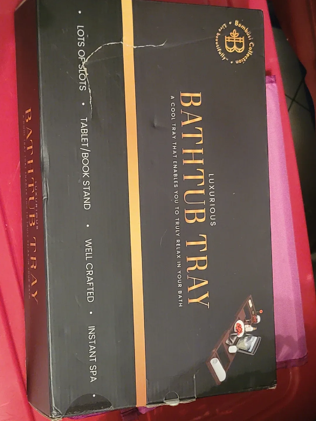 Bambusi Bathtub Tray - Luxurious Relaxation thumbnail