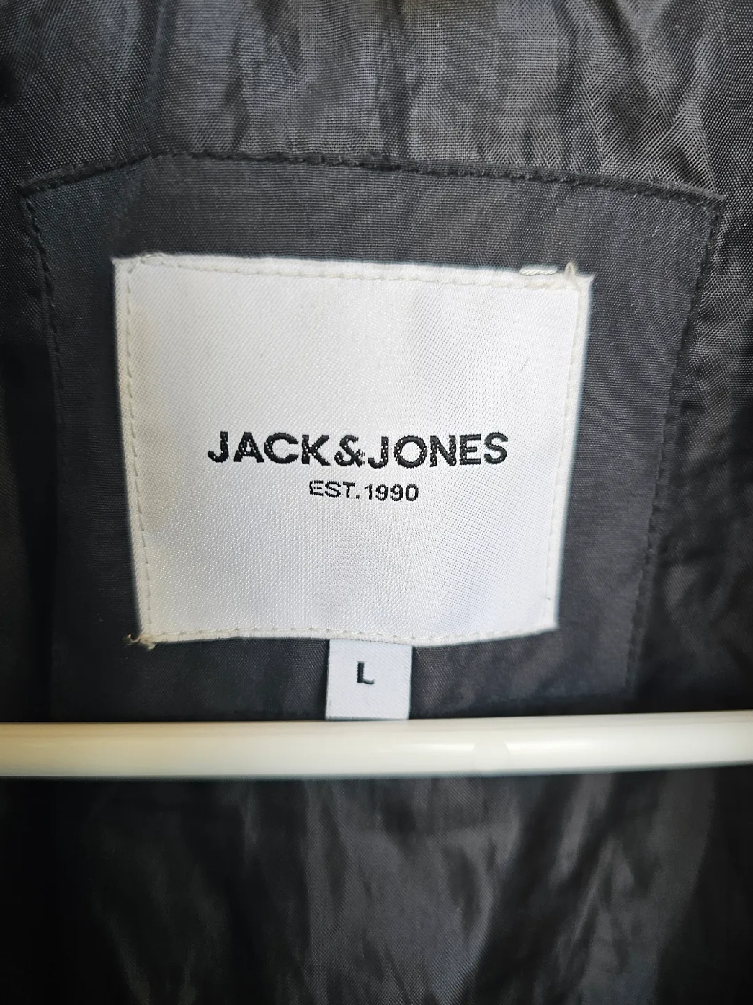 Jack & Jones Black Puffer Jacket - Size L image indicator(3)
