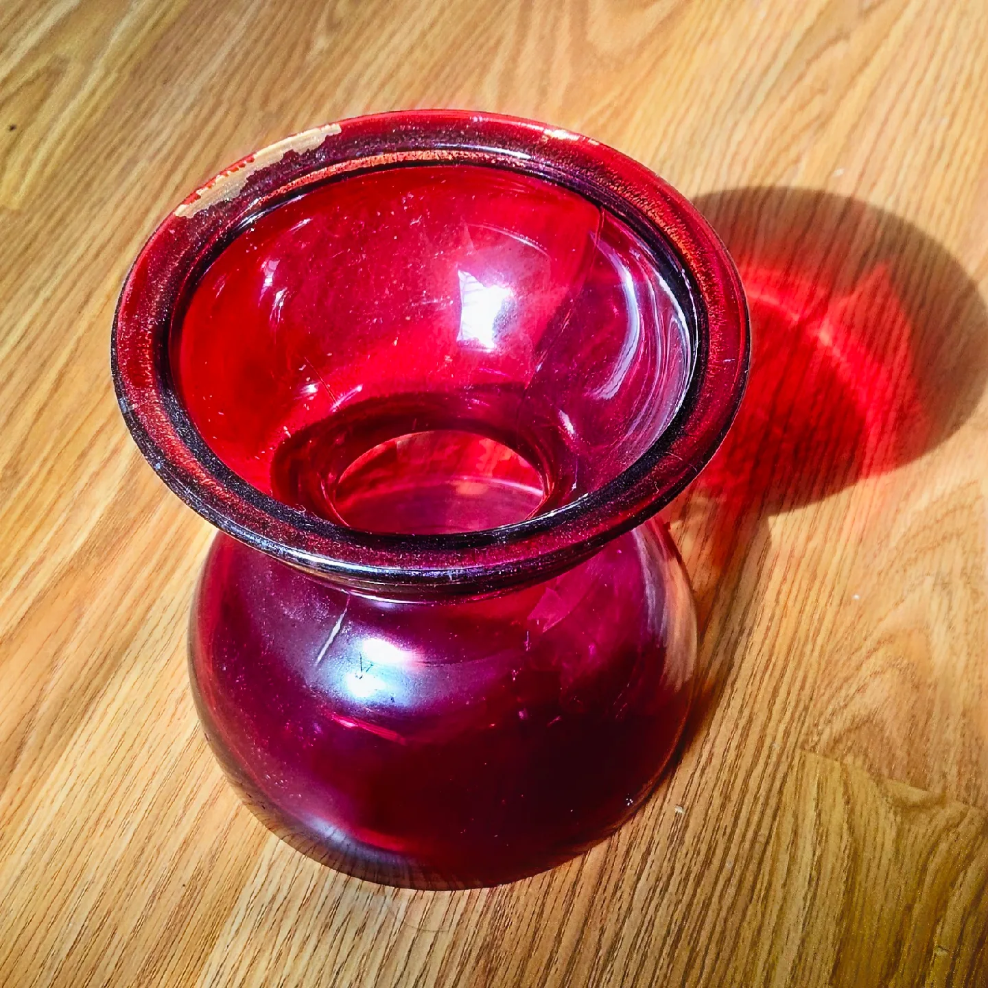 Red Glass Vase #freecycle image indicator(3)